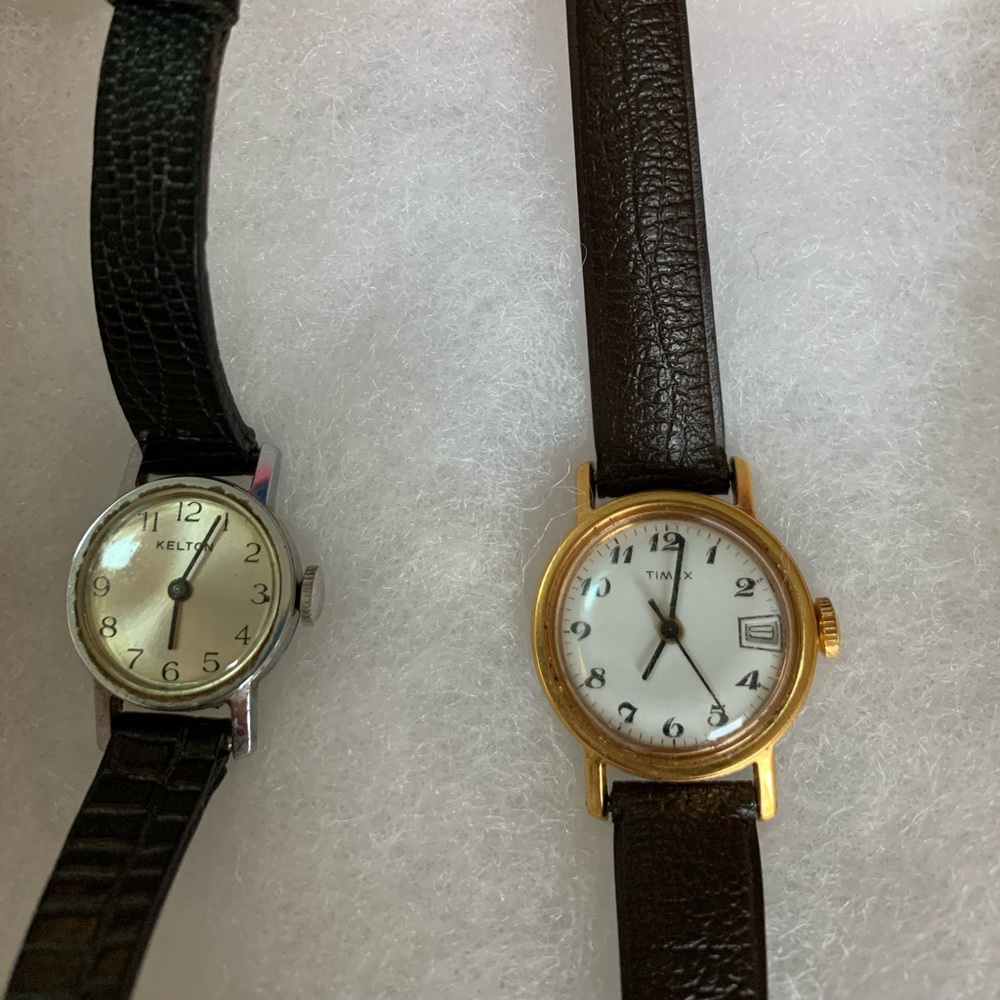 Two vintage watches. Timex and Kelton